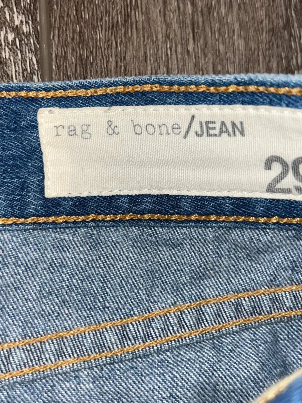 Rag & Bone Womens Size 29 Medium Wash Distressed Cutoff Denim Jean Shorts - Picture 2 of 3